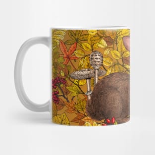 Autumn Rabbit on ochre Mug